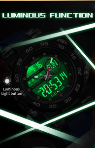 Reloj Electrónico SANDA Nuevo 6296 para Hombre, Deportivo, Multifuncional, Resistente al Agua, con Tres Agujas y Doble Movimiento - Product Image 4