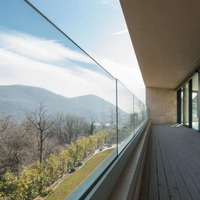Luxseal Moderne Escalier Rampes Simple Style CHINE Usine Verre Trempé Villas En Alliage D'aluminium U Canal Main Courante