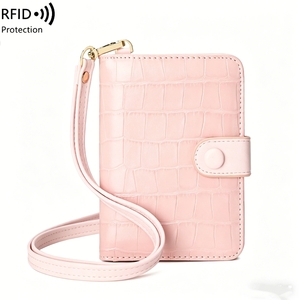 Muti Colour Luxury Travel <b>Wallet</b> Passport Holder Slim Multi-Functional <b>RFID</b> Blocking Hanging Neck <b>Wallet</b> - Product Image 5