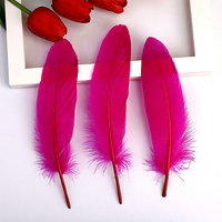Fushia plume d'oie pour Arts artisanat bricolage stylo aile coiffure Costume chapeau cheveux accessoire carnaval fête mariage maison noël décor