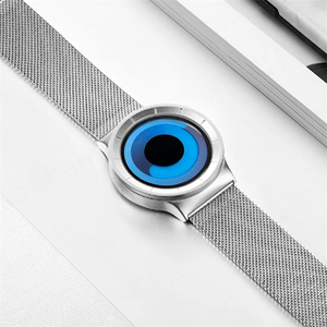 Sinobi người đàn ông thép không gỉ da thạch anh xem phong cách xoáy khái niệm kinh doanh thiết kế độc đáo sáng tạo quay số cổ tay đồng hồ - Product Image 1