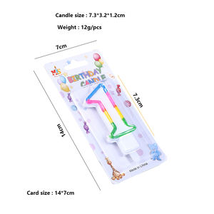 Velas de Cumpleaños Coloridas con Números del 0 al 9, Velas Digitales de Cera de Parafina con Soporte para Niños y Adultos para Fiestas de Año Nuevo - Product Image 3