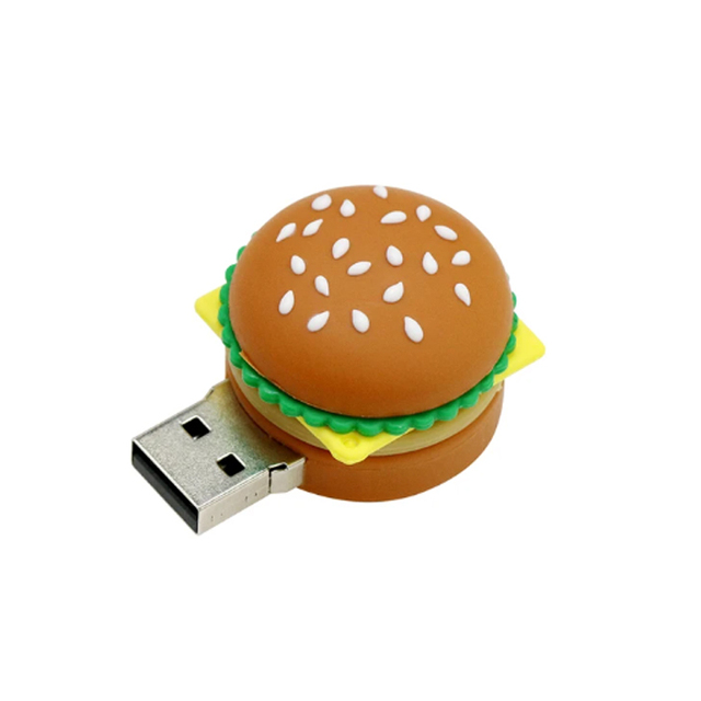 Usb Flash Drive Cartoon Hamburger 4GB 8GB Fries 16GB 32GB Memory Stick 64GB 128GB Ice Cream Sandwich U Disk