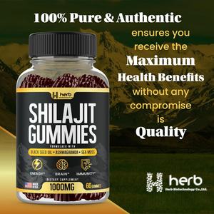 ODM/OEM Private Label Shilajit Gummy Pure Himalayan Shilajit Enzyme Supplement with Fulvic Acid 85+ Trace <b>Minerals</b> for Men Women - Product Image 5