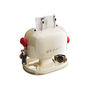Boîte à mouchoirs Uforu à double couche avec levage automatique à ressort, support de rangement pour clés et montres à domicile - Product Image 3