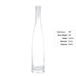 Nhà Máy Bán Buôn 500Ml Trong Suốt Vòng Rum 500Ml Whiskey Gin Tinh Thần Chai Tùy Chỉnh Với Nút Chai Cap - Product Image 2