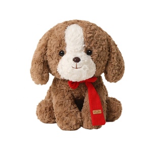 Nouveauté : Peluche Kawaii polyvalente, chien <span class=keywords><strong>Beagle</strong></span> assis avec écharpe, peluche pour enfants - Product Image 6