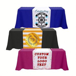 Low MOQ Best Price Custom Nonwoven Polyester/Cotton <b>Square</b> Table Runner Full Color Printing Waterproof Modern Personalized Home - Product Image 3
