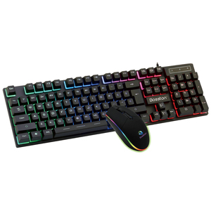 Chất Lượng Cao Điện Tử Có Dây Không Thấm Nước Đầy Màu Sắc Led Ergonomic Màng Bàn Phím Chuột Combo - Product Image 1