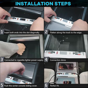 Reemplazo para <span class=keywords><strong>Tesla</strong></span> Model 3 2023 + Highland Accesorios 65W Carga súper rápida USB Hub Center Control Docking Station - Product Image 5