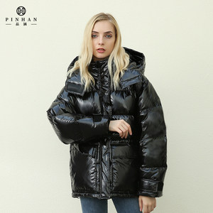 Venta caliente abrigo de invierno para mujer abrigo corto de burbuja de plumón de pato de alta calidad chaqueta acolchada cálida Forladies - Product Image 2