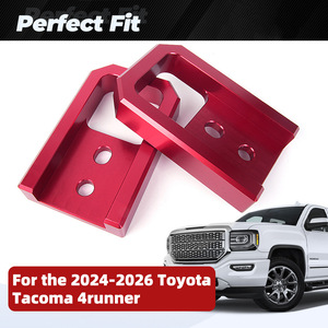 Crochet de remorquage en aluminium rouge, 25mm d'épaisseur, 83x133mm, pour pare-chocs avant Toyota Tacoma 4Runner - Product Image 2