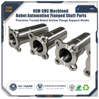 Pièces usinées CNC OEM pour automatisation robotique : Supports à bride creuse, tournage et fraisage