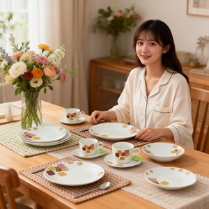 Juego de <span class=keywords><strong>Vajilla</strong></span> Cuadrada de Porcelana <span class=keywords><strong>Inglesa</strong></span> Barata de 2014, Diseños de Marca, Apta para Lavavajillas, Microondas y Horno, Estilo Contemporáneo - Product Image 5