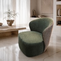 Fauteuil d'appoint capitonné à dossier ailé, structure métallique moderne et luxueuse, le plus vendu, avec garantie de 2 ans, pour salon, maison, hôtel, salle de séjour