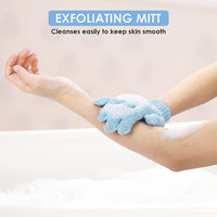Gros Gants de Douche Exfoliants Double Face Personnalisés Multicolores en Nylon pour le Corps et les Spas