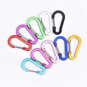 Mousqueton en forme de S personnalisé avec logo, 40x21mm, 2,8g, en aluminium, porte-clés ultra léger EDC pour sac à dos, camping, 4 # D-8011 Classifié - Product Image 4