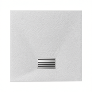 Plato de Ducha Rectangular Stone Essence Slim Quadro Blanco 80 x 80 cm con Desagüe de Suelo - Product Image 3