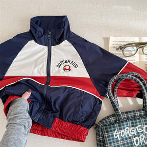 Manteau Automne Col Montant Lâche Coupe-Vent Coton Filles Garçons <span class=keywords><strong>Veste</strong></span> Pour Enfants - Product Image 3