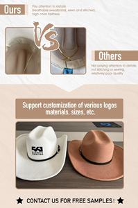 Khóa móc chìa khóa kiểu miền Tây cao cấp, chất liệu len, in logo tùy chỉnh, dành cho nam, unisex, bán buôn số lượng lớn, kiểu Texas Ranger, mũ Fedora cao bồi - Product Image 5