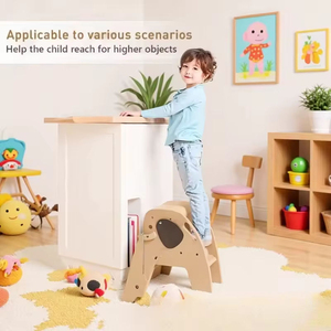 Wooden Elephant Step <strong>Stool</strong> Elephant Toddler <strong>Stool</strong> Sturdy Elephant Shape <strong>Childrens</strong> Step <strong>Stool</strong> for Safety - Product Image 3