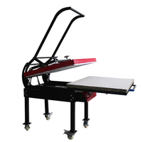 Presse à chaud 80x100 Presse de 31 "x 39 pouces Grande presse à chaud manuelle grand format mobile avec support grande feuille de tissu coulissante