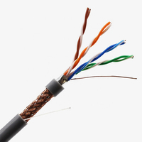 Cable Ethernet LAN Cat5e de Cobre Puro de Alta Velocidad OEM/ODM, Cable SFTP Cat5e para Exteriores de 305m, Cable de Red Cat5e Impermeable