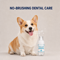 Spray Nettoyant Anti-Tartre et Plaque Dentaire à Base d'Extraits Végétaux et Probiotiques pour Chiens et Chats – Soin Dentaire Sans Brosse pour une Haleine Fraîche et des Dents Propres