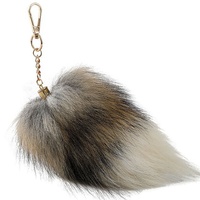 Petit porte-clés tendance en fourrure de renard de 12 cm, accessoire de sac, pendentif en peluche, accessoire de cosplay, pendentif de sac en fourrure de renard douce