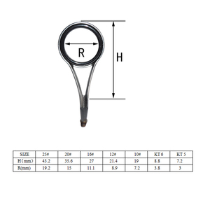 Anneau de guidage en acier inoxydable <span class=keywords><strong>SIC</strong></span> CC LY <span class=keywords><strong>pour</strong></span> la réparation, la rénovation et l'assemblage de cannes à <span class=keywords><strong>pêche</strong></span> spinning UL-L-ML-M-MH-H, bricolage - Product Image 5