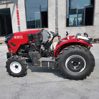 50PS 60PS 70PS 80PS 4WD Mini-Obstgarten-Gewächshaus-Traktor mit Hydraulischer Heckhebung und Rotationspflug, Komplettes Landwirtschaftsgerät