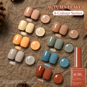 Vernis Gel UV Liquide Automne Hiver – Lot de 8 Couleurs Non Toxique Végan Sans HEMA Longue Durée – Vernis à Ongles de Créateur Français pour DIY - Product Image 6