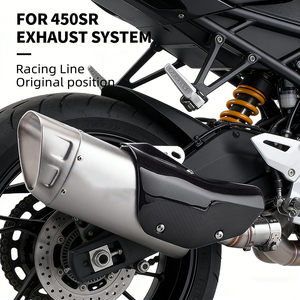 Kit de modification d'échappement pour <span class=keywords><strong>moto</strong></span> CFMOTO 450SR 2022-2025, avec <span class=keywords><strong>tube</strong></span> de liaison intermédiaire de course, silencieux Akra et <span class=keywords><strong>tube</strong></span> en acier inoxydable - Product Image 6