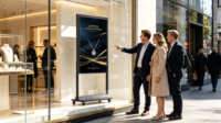 Écran d'affichage numérique LCD suspendu au plafond de 32/43/49/55/65 pouces, 3000 nits de luminosité élevée, lisible en plein soleil