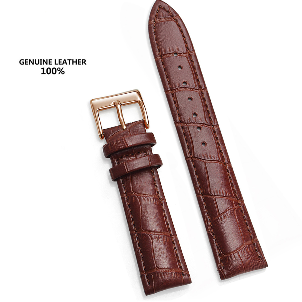 Dark brown-rose gold buckle