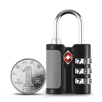 Cadenas à combinaison à 3 chiffres en alliage de zinc TSA530 approuvé par la TSA pour sac à dos, casier scolaire, valise de voyage, sécurité (Cerradura)