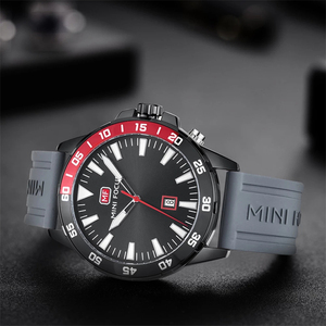<span class=keywords><strong>Relojes</strong></span> Deportivos MINI FOCUS 0020, Reloj para Hombre con Calendario y Fecha, Reloj de Cuarzo con Correa de Goma Naranja, Resistente al Agua, a la Moda - Product Image 4