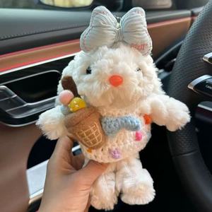 Chất Lượng Cao Siêu Mềm Sang Trọng Dài Tai Thỏ Công Chúa Ăn Mặc Phim Hoạt Hình Búp Bê Keychain Túi Mặt Dây Chuyền Đồ Chơi - Product Image 1