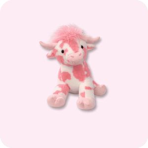 Peluche Mucca Rosa, Simpatico Pupazzo di Mucca Highland Rosa, Morbido e Soffice Peluche di Mucca Highland per Regalo di San Valentino - Product Image 5