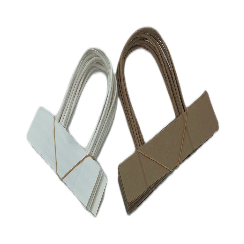 Ready Made Stock Paper Bag Handle, Kraft Paper Brown Twisted Paper Handle