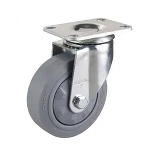 Rolamento resistente médio do rolo da placa rígida de zinco do diâmetro 5 "roda resistente da roda do rolo do borracha da placa