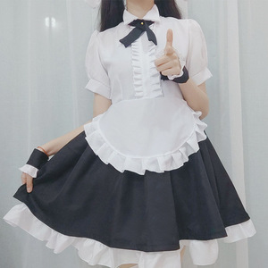 Vestido de sirvienta talla grande, estilo princesa gótica, para convenciones de anime, Halloween, con dobladillo de cola de golondrina, divertido, estilo Lolita, falda abullonada - Product Image 3