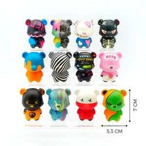 Juguete de Oso de Peluche PU Estilo Graffiti, Juguete Antiestrés para Apretar, Caja Sorpresa Coleccionable |   Venta al por mayor OEM MOQ 6000 - Product Image 2