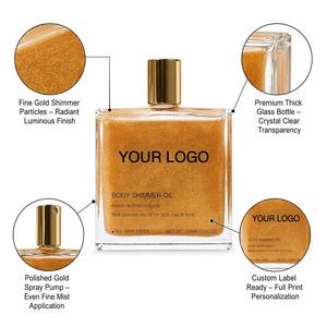 MLM Custom Makeup Fragrance Mineral Natural Organic Glow Waterproof Liquid Illuminator Bronze Body Shimmer Oil Beach Sexy - Product Image 3