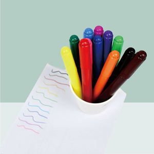 Ensemble de stylos à eau pour enfants écologiques, 12 couleurs, design de <span class=keywords><strong>crocodile</strong></span> de <span class=keywords><strong>dessin</strong></span> animé, marqueurs de <span class=keywords><strong>dessin</strong></span> lavables pour les cours d'art - Product Image 6