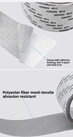 Kit de réparation de moustiquaire en fibre de polyester adhésif acrylique imperméable 5*200cm, autocollant à haute adhérence pour trou de drainage
