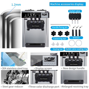 MK- 618CTB automático hermoso fácil de usar congelado suave servir pequeña máquina de helado suave comercial para el hogar - Product Image 3