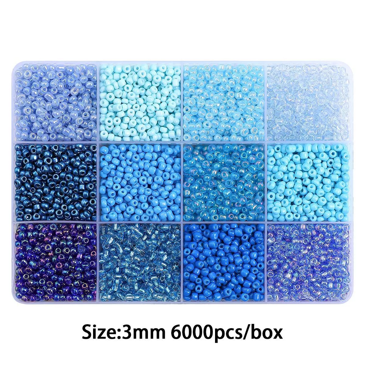 Hot Sale 6000pcs 3mm Seed Beads for Diy Jewelry Making Kit Handmade Glass Crystal Diy Beads Kits Children Jewelry Diy Making Kit