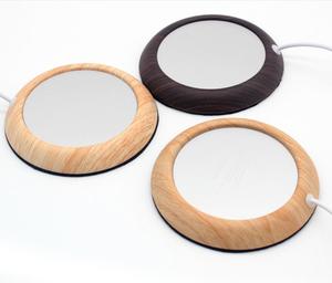 Chauffe-tasse électrique USB en fer, plaque chauffante pour tasse à café, gadgets de bureau en grain de bois pour la maison <span class=keywords><strong>et</strong></span> le bureau - Product Image 1