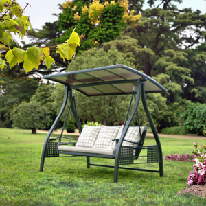 Fauteuil suspendu d'extérieur moderne de luxe <span class=keywords><strong>alpin</strong></span> tout en aluminium pour trois personnes avec coussin imperméable, mobilier de jardin et de terrasse en métal durable - Product Image 3